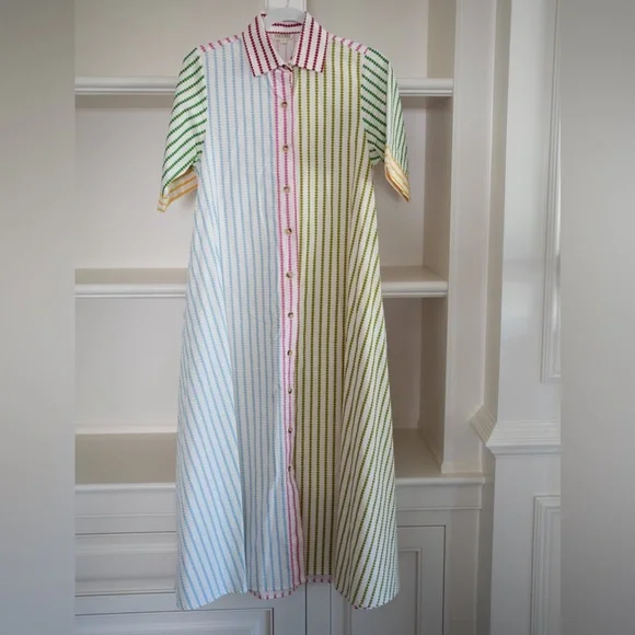 Heart Multicolor Button-Up Dress - Picture 2 of 4